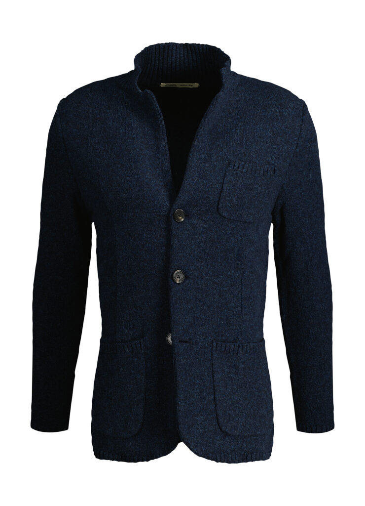 Maurizio Baldassari Strickjacke blau-meliert 